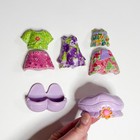 Vintage Fisher-price Snap  n Style Green  Pink   Purple Outfit Bundle 7 Pieces