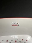 Snoopy Valentine s Baking Dish Ceramic Hearts Red   White 9 5  X 5 