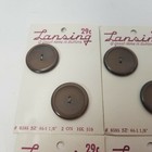 Vintage Lansing Two-hole Buttons New Old Stock Brown On Card Lot Of 8x 1 1 8 