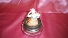 German Half Doll Pin Cushion Sewing Item Powder Jar Sterling Silver Lid Vintage