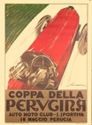 Original Coppa Perugina By Federico Seneca 1950 Italian Futurist Vintage Poster