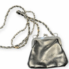 Vintage Faux Leather Mini Kiss-lock Coin Purse Crossbody