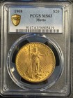1908 Saint Gaudens Double Eagle Pcgs Ms-63 Motto