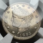 1883 No Cents Liberty V Nickel Ngc Ms65 - Super Gem