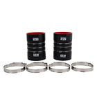 Charge Air Cooler Hump Hose Kit Silicone 4  X 6  With 4 Inch Clamps 4pcs Black
