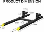 60  4000 Lb Clip On Pallet Fork With Stabilizer Bar Skid Steer Loader Bucket