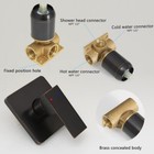 Shower Faucet Set 8  Rain Head Combo System Heable Kit W  Single Function Valve