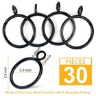 30 Pcs Curtain Rings With Eyelet For Window Treatment  2 0-inch Inner Diamete   