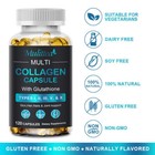 Multi Collagen Peptides Types I  Ii  Iii  V  X Pills Anti-aging Skin Capsules