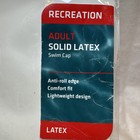 Speedo White Solid Latex Cap Adult Swim Cap Nip
