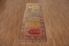 Pre-1900 Vegetable Dye Anatolian Turkish Runner Rug 3x8 Ft Hand-knotted Wool