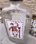 Vintage 1950s Owens Illinois Refrigerator Water Glass Jar Dancing Boy   Girl