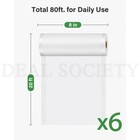 Commercial Vacuum Food Sealer Bags 6 Pack 8 x20  Rolls 4mil Thicker