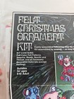 New Holiday Felt Christmas Ornament Kit 4167 Christmas Elf  kit Makes 3 Vtg 1979