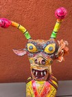 Xl Vintage Papier Mache Skull With Alebrije By David Moctezuma  21 1 2  Tall