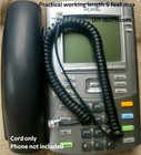 Lot Of 25 Nortel Black 9ft Handset Cord 1100 1200 Series Ip Phone 1120e 1140e