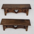 Vintage Mini Wood Shelves With Heart Cut Out Set Of 2 Cottage Core  Granny Decor