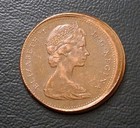 Error Coin   Off Center Cent    Canidian Penny   Scratched  1131