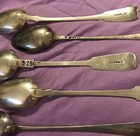Lot Of Five 17th   18th Century Platter stuffing Spoons Hester Bateman Newcastle