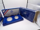 1986 S Us Liberty Coins 2-coin Proof Set Silver Dollar   Half Dollar W Box Coa