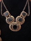 Victorian Revival 3 Piece Set Neck  Bracelet  Ears Mourning Jewelry Watch Video