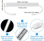 Under Cabinet Led Lighting Kit Super Bright 6 Light Bars 12 Inches Daylight