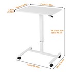 Rolling Laptop Desk Adjustable Notebook Computer Stand Bed Sofa Table Food Tray