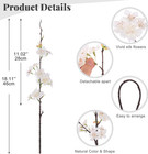 12 Pcs Faux Cherry Blossom Branches Decor 18 11 Inch Fake Artificial Cherry Flow