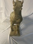 Vintage Tang Dynasty Style Ceramic Horse Sculpture Rearing Stallion Asian Decor 