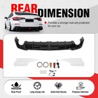 Rear Bumper Diffuser W led Light   Corner Spats White For 2022-2026 Honda Civic