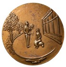 Russia Anton Chekhov Commemorative Bronze Medal By Marcel Chauvenet Paris Mint