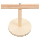 Wooden Bird Training Perch Stand Desktop Parrot Toy Natural Wood Cockatiels