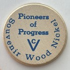 1967 Christiansburg Ohio Sesquicentennial Wooden Nickel 150th Anniversary Blue