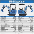 1 8 Ton Mini Excavator Kubota Diesel Digger   Multiple Attachments Available
