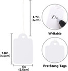 500pcs Price Tags With String Attached  White Clothing Tags For Business Selling
