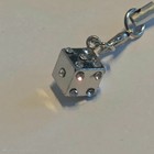 Rhinestone Dice Phone Charm Zipper Pull Y2k Crystal Bag Charm Lucky 3d Gaming