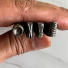 Vintage Indian Cast Iron Punch Stamp Jeweler Tool 4 Design Lot Of 4