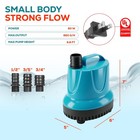 Bottom Feed 660gph Submersible Water Pump 60w Fountain Pond Fish Tank Hydroponic