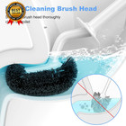Toilet Bowl Brush Holder Set  Curved Design With Holder For Deep Cleaning Under