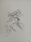 X-men Psylocke Comic Art Original Drawing   10  Sketch Cover  Prints By Campbell