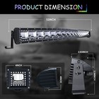 52  Led Light Bar Offroad Driving Rgb Halo Color Changing   Harness For Pickup