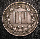  1881 Obsolete Highgrade Three Cent Piece 3 C Old Us Coins