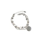Retro Punk Geometry 925 Sterling Silver Chain Vintage Creative Women Bracelet