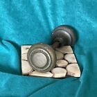 Antique Vintage Brass Door Knob Set needs A Good Cleaning 
