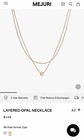 Mejuri Layered Opal Pendant Necklace 18k Gold Vermeil Round Bezel