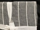 Pottery Barn Belgian Flax Linen Stripe Duvet Flagstone Gray Full queen New