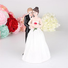 Romantic Wedding Party Cake Topper Ornament  Synthetic Resin Bride   Groom Figur