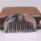 Vintage Pure Silver Hair Comb Women Engrave Flower Silve Mini Small Comb Jewelry