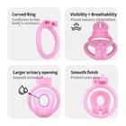 Male Chastity Cage Lock Device Kit W 4 Curve Rings Virginity Device Cb Lock Bdsm