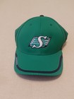 Cfl Reebok Saskatchewan Roughriders Authentic Sideline Cap Green Rare Size L xl